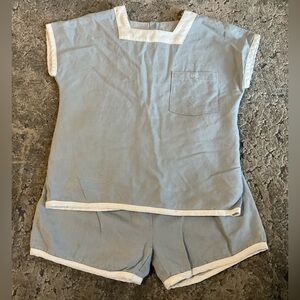 Bace Blue and White Two-Piece Set